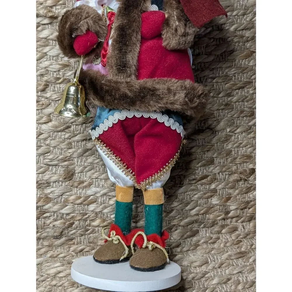Vintage Christmas Snowman Felt Faux Fur Free Standing Figurine Holiday Decor 17